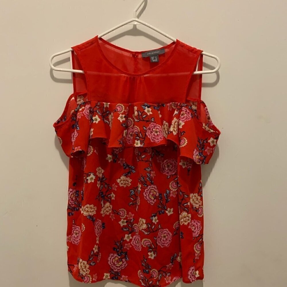 Primark Floral  Cold Shoulder Blouse